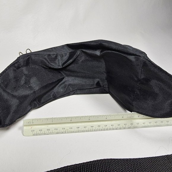 Vintage TDK Fanny Pack Retro Belt Bag Black Nylon Adjustable - 1 Zip Compartment - Picture 3 of 6